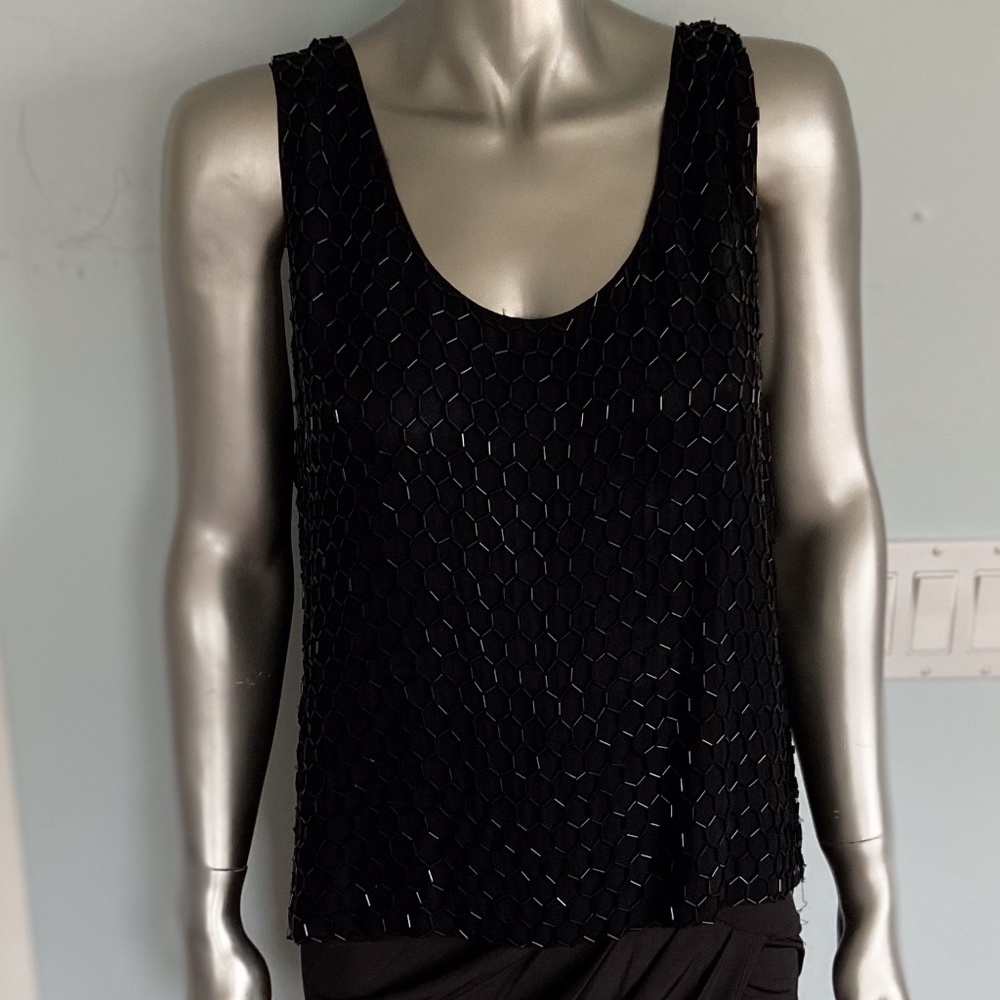 MLV Henley Beaded Top